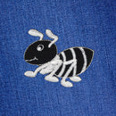 #aa46 Baby Ameise Schwarz Aufnäher Bügelbild Applikation Patch Größe 5,5 x 4,8 cm-7
