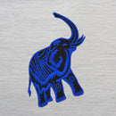 #aa35 Elefant Blau Aufnäher Bügelbild Applikation Patch Größe 10,0 x 12,3 cm-6