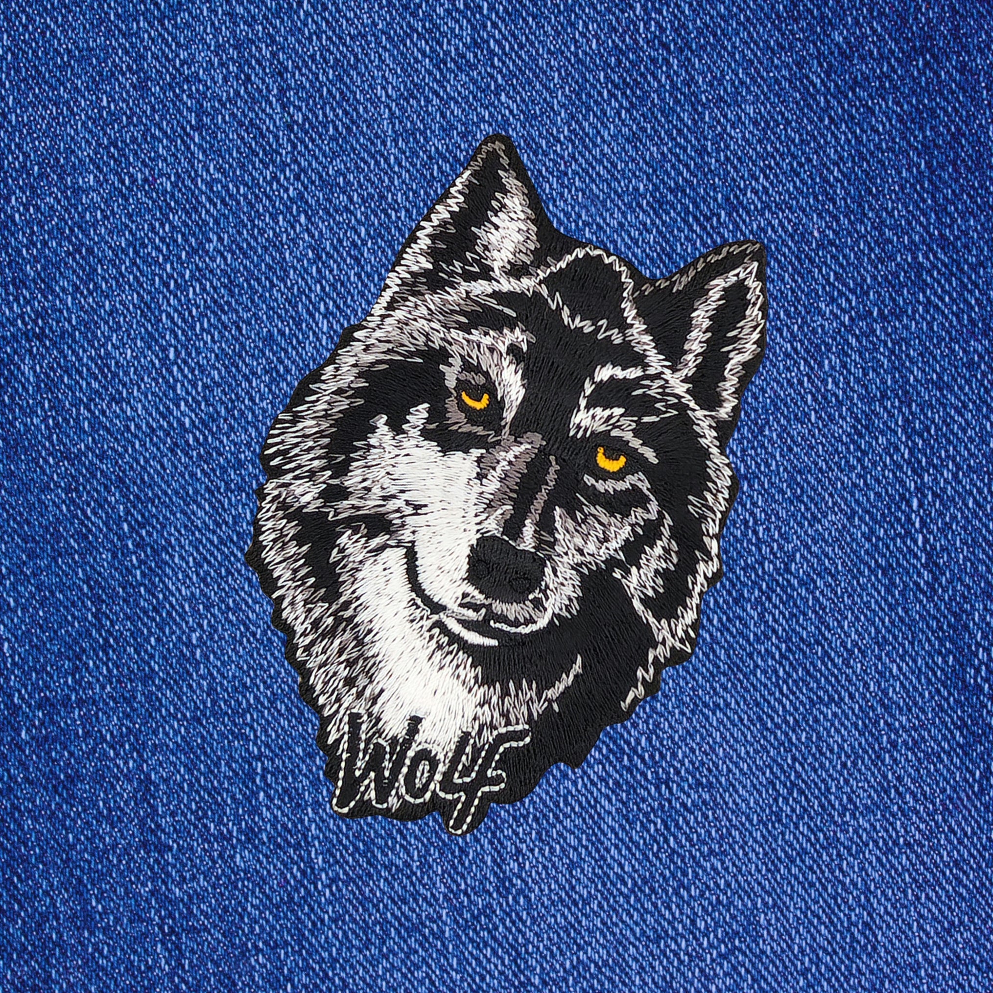 #ad71 Wolf Raubtier Biker Aufnäher Patch Applikation Bügelbild Flicken Größe 7,0 x 10,0 cm