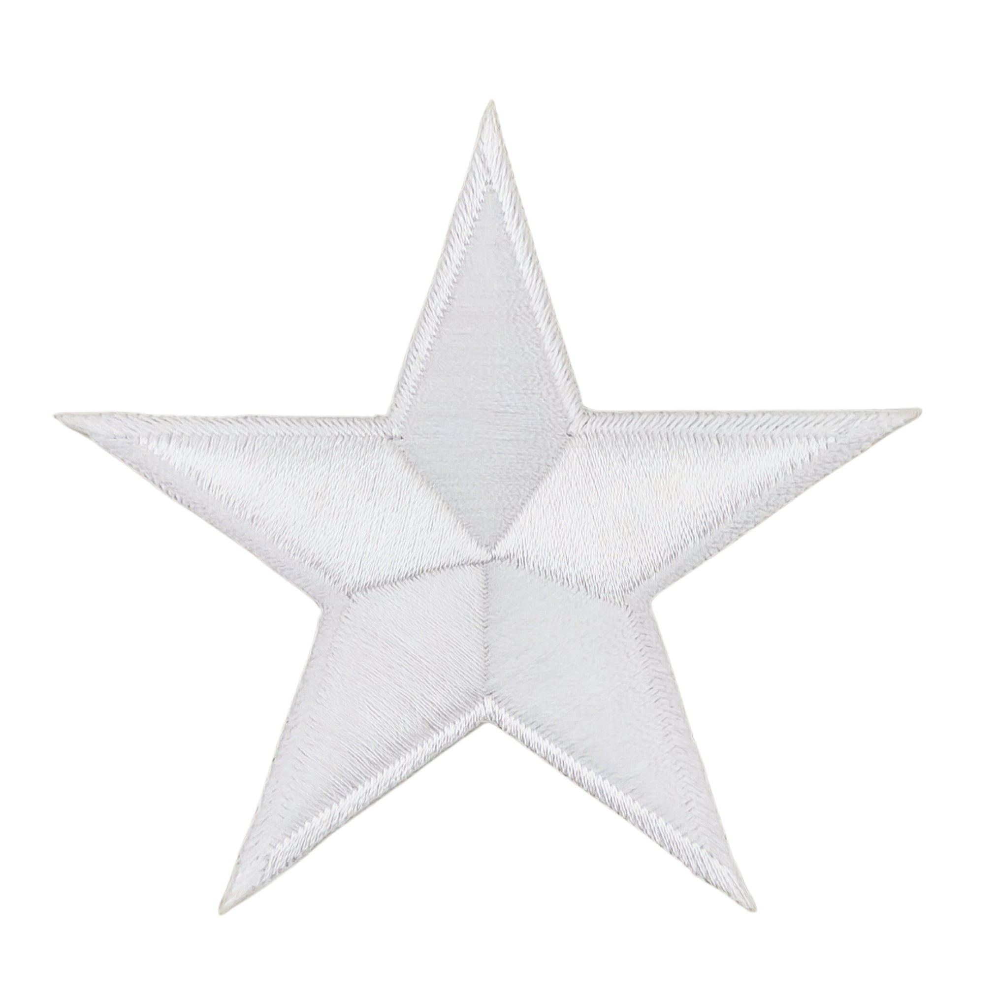au62★Stern Weiß Aufnäher zum aufbügeln Bügelbild Bügelflicken Patch 8,5 x 8,5 cm