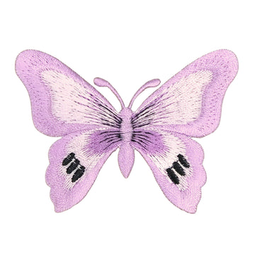 bg57★Schmetterling Lila Aufnäher aufbügeln Bügelbild Patch Flicken 7,7 x 5,6 cm