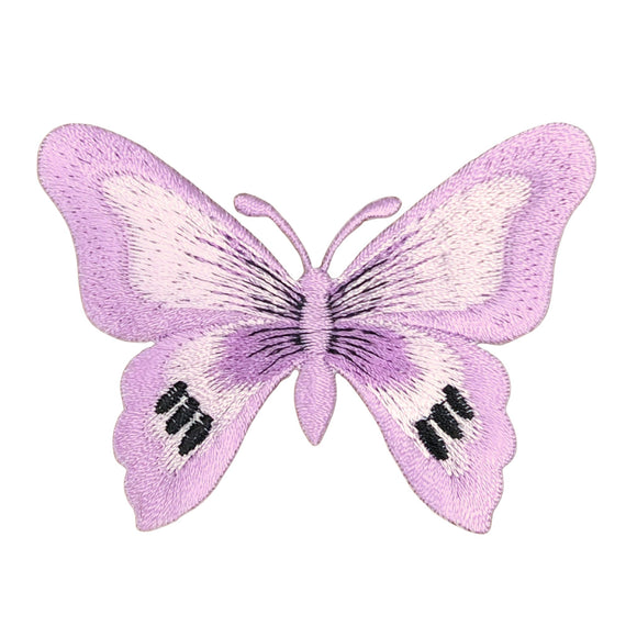 bg57★Schmetterling Lila Aufnäher aufbügeln Bügelbild Patch Flicken 7,7 x 5,6 cm