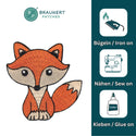 a machine embroidery pattern of a red fox