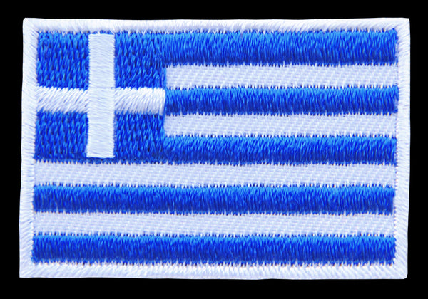 #bk17 Flagge klein Griechenland Aufnäher Bügelbild Applikation Aufbügler Patch Größe 4,5 x 3,0 cm