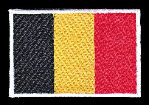 #ab50 Belgium Flag Patch Iron-On Application Patch Size 7.0 x 4.8 cm