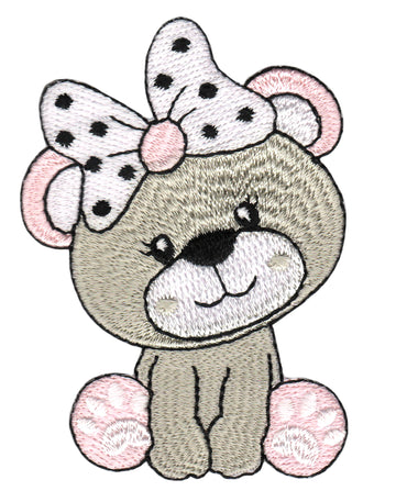 #af42 Bärchen Bär Kinder Baby Aufnäher Applikation Bügelbild Patch Größe 5,3 x 7,5 cm