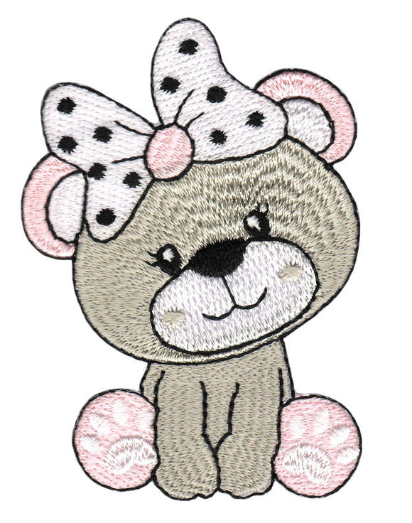#af42 Bärchen Bär Kinder Baby Aufnäher Applikation Bügelbild Patch Größe 5,3 x 7,5 cm