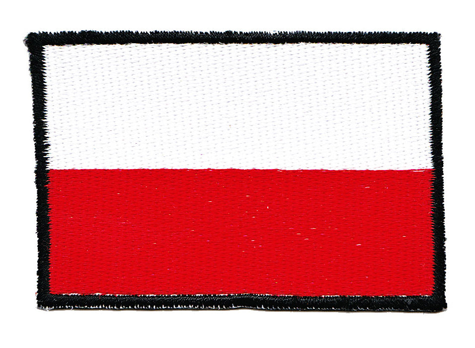 #ac49 Poland Flag Poland Patch Iron-On Application Size 7.0 x 4.8 cm