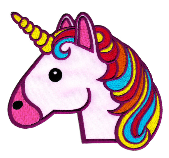 #Backpatch #57 Einhorn Groß Bunt Aufnäher Bügelbild Patch Flicken Applikation Größe 16 x 14,8 cm