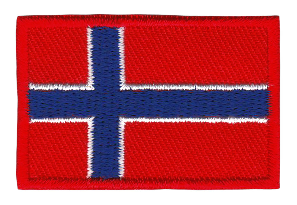 #bk16 Flag small Norway patch iron-on application patch size 4.5 x 3.0 cm