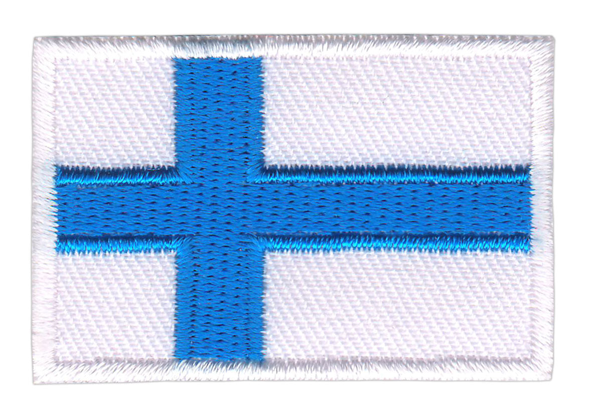 #as32 Flag Finland small patch iron-on application patch size 4.5 x 3.0 cm