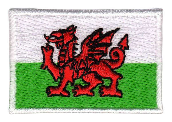#aa50 Kleine Flagge Wales Aufnäher Bügelbild Patch Größe 4,7 x 3,2 cm