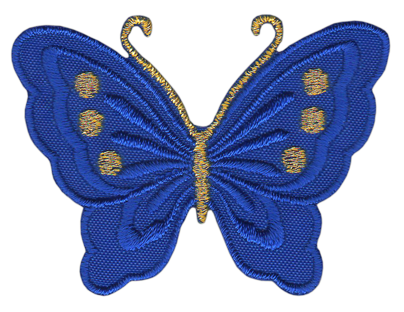 #bk47 Butterfly small dark blue patch iron-on application patch size 5.2 x 3.7 cm