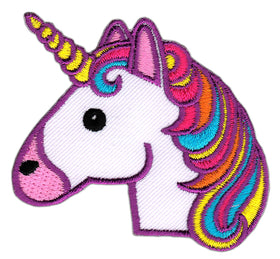 #ag22 Unicorn Colorful Horse Head Patch Iron-On Patch Application Size 5.7 x 6.6 cm