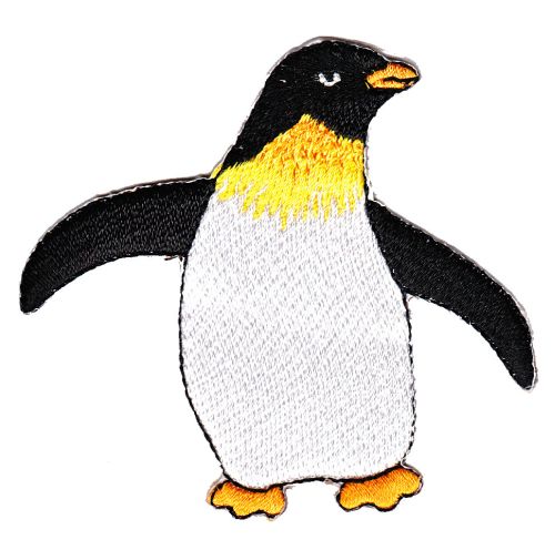 #as21 Pinguin Aufnäher Bügelbild Aufbügler Applikation Patch Größe 7,7 x 7,1 cm