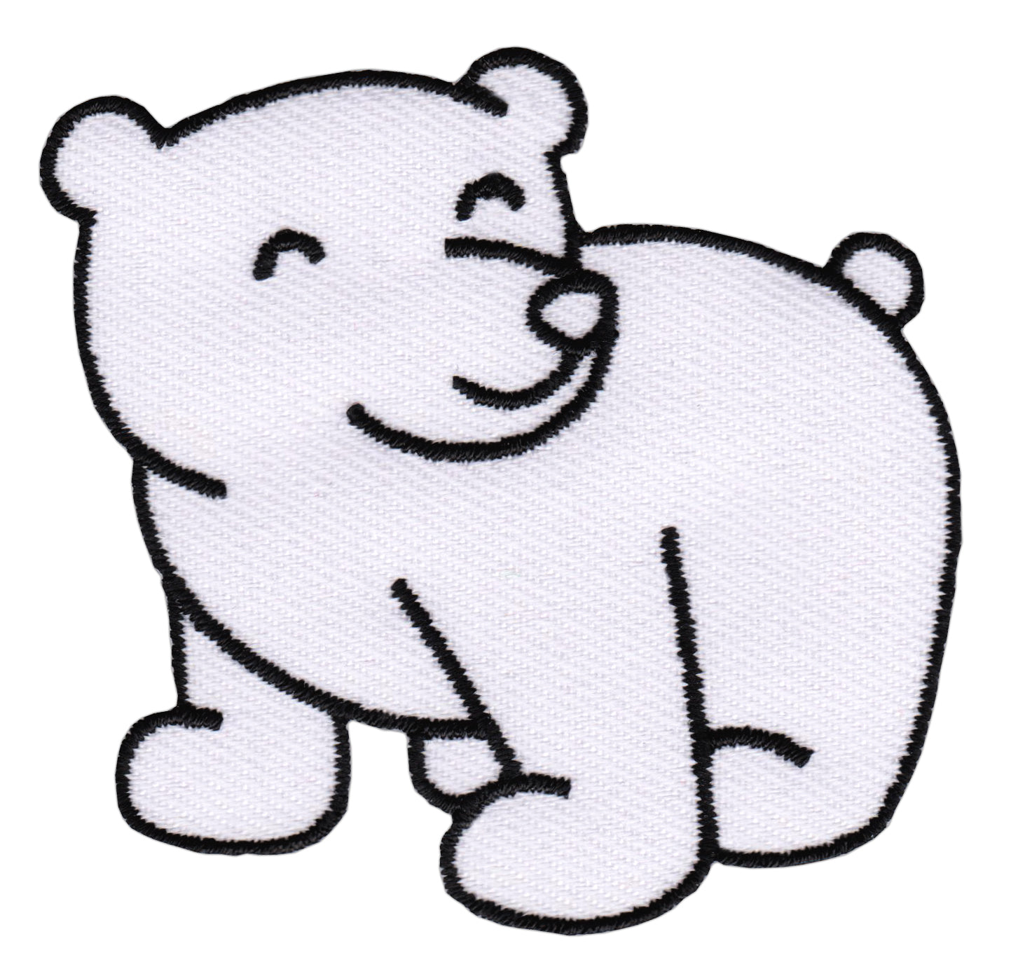 #ae26 Polar Bear Bar White Patch Iron-On Application Patch Size 5.5 x 5.5 cm