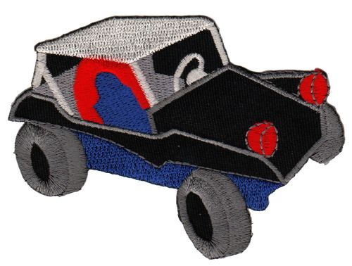 #ab14 Buggy Auto Strandbuggy Aufnäher Bügelbild Applikation Patch Größe 10,0 x 7,5 cm