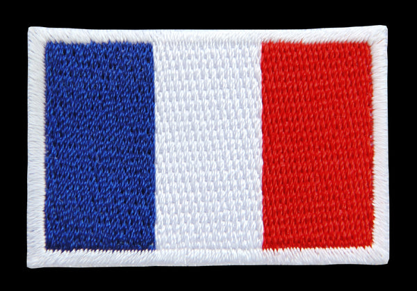 #bk06 Frankreich Flagge Klein France Aufnäher Bügelbild Applikation Patch Größe 4,5 x 3,0 cm