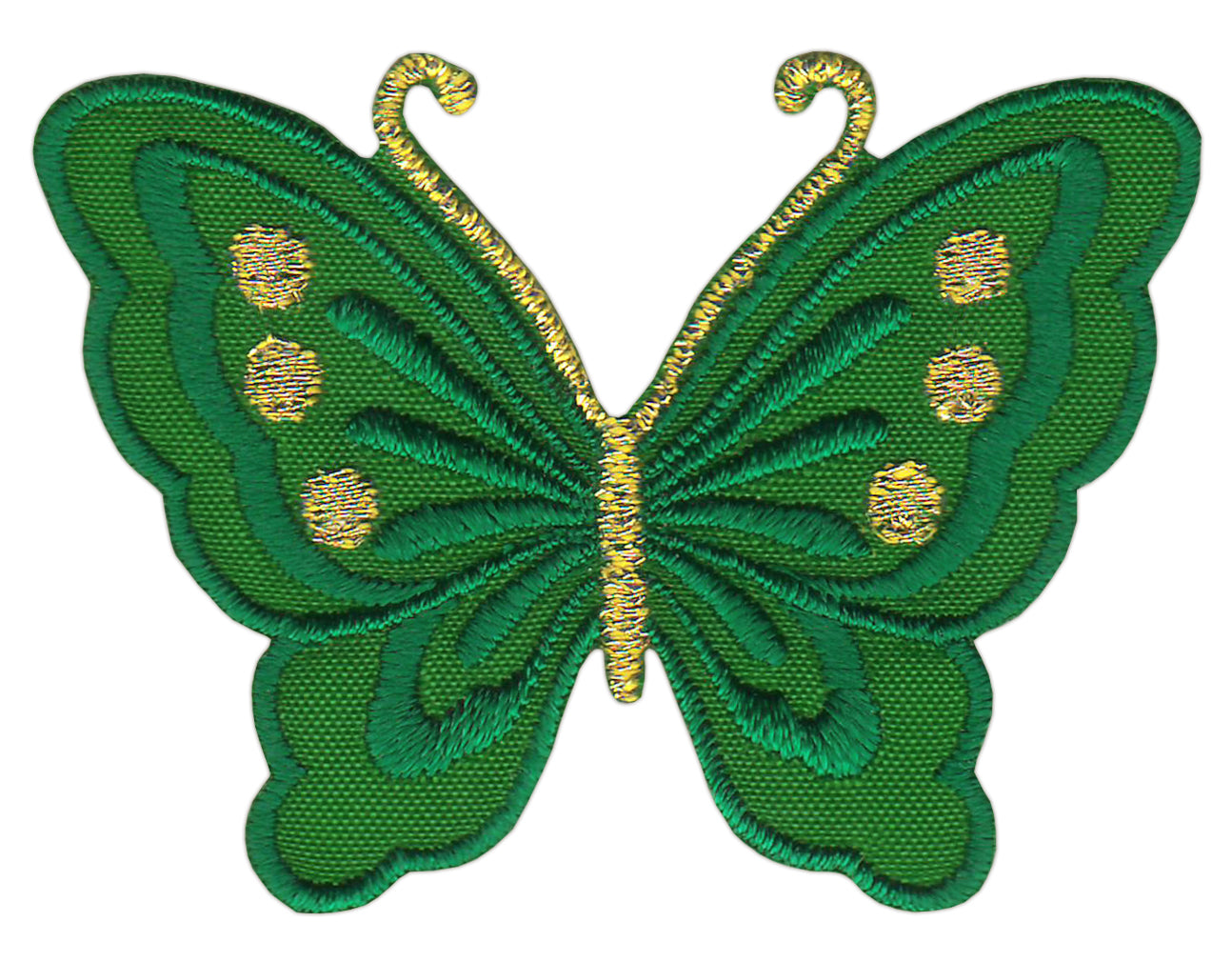 #bk51 Butterfly small green patch iron-on application patch size 5.2 x 3.7 cm