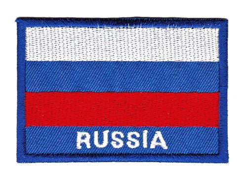 #ac53 Russia Flag Russia Patch Iron-On Application Size 7.0 x 4.8 cm