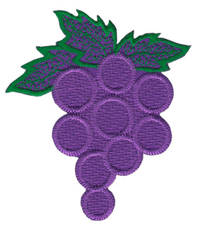 #af81 Grapes Purple Iron-On Patch Application Patch Size 7.0 x 7.9 cm