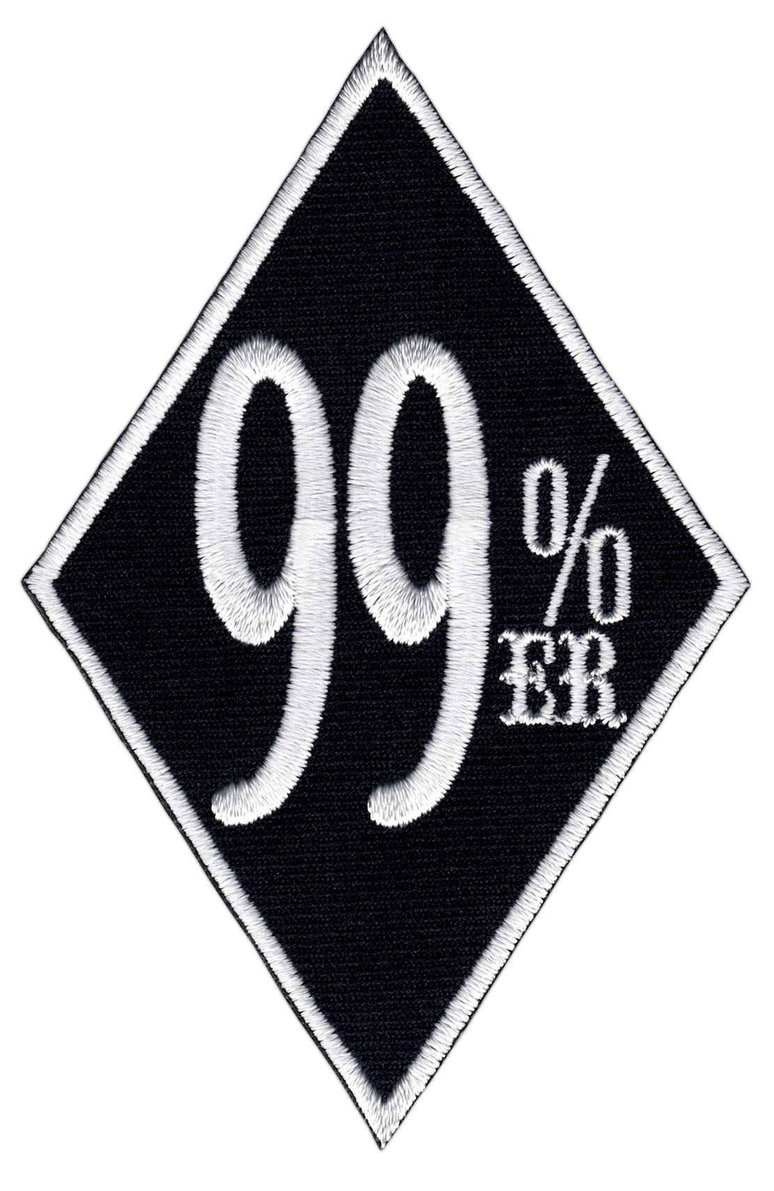 #ag40 Raute 99% er Prozenter Biker Aufnäher Patch Applikation Bügelbild Größe 6,0 x 9,3 cm