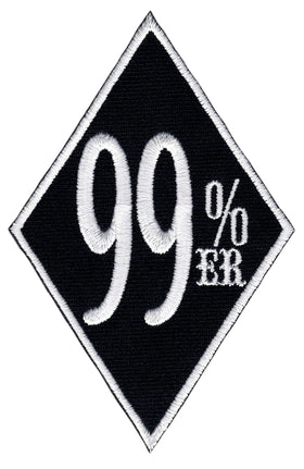 #ag40 Diamond 99% percenter biker patch application iron-on size 6.0 x 9.3 cm