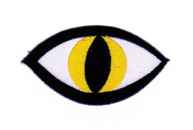 #ac47 Eye Yellow Cat's Eye Patch Iron-On Application Size 7.5 x 4.0 cm