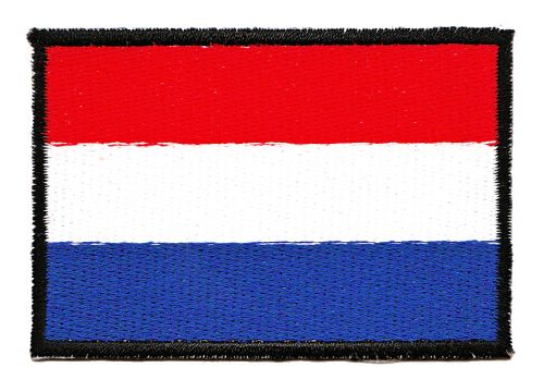 #as90 Niederlande Flagge Holland Aufnäher Bügelbild Applikation Patch Größe 7,3 x 4,9 cm