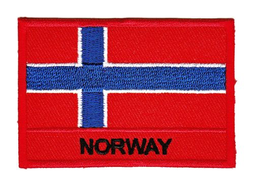#ac73 Norway Flagge Norwegen Aufnäher Bügelbild Applikation Patch Größe 7,0 x 4,8 cm