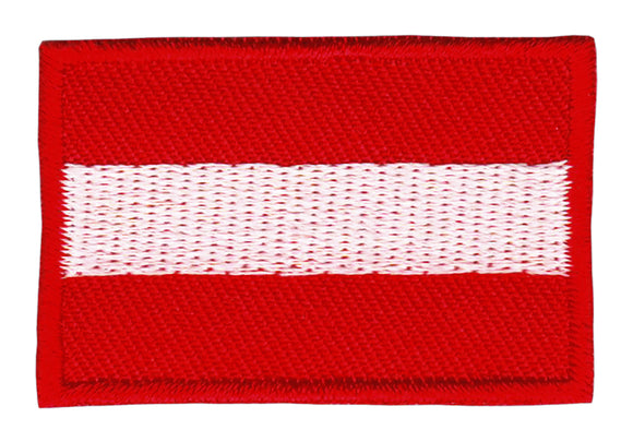#bk03 Österreich Flagge Klein Austria Aufnäher Bügelbild Applikation Patch Größe 4,5 x 3,0 cm