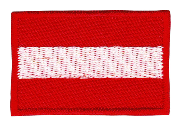 #bk03 Österreich Flagge Klein Austria Aufnäher Bügelbild Applikation Patch Größe 4,5 x 3,0 cm