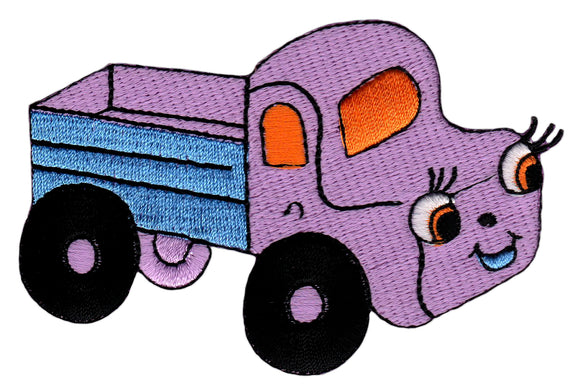 #ag63 Auto Lila Kinder Aufnäher Bügelbild Applikation Aufbügler Patch Größe 10,0 x 6,5 cm