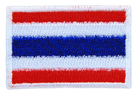 #bk27 Flagge klein Thailand Siam Aufnäher Bügelbild Applikation Aufbügler Patch Größe 4,5 x 3,0 cm
