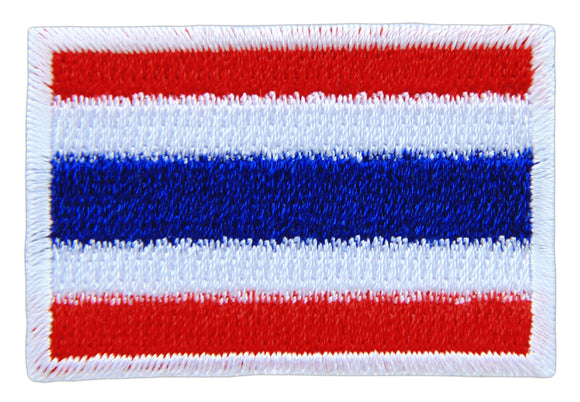 #bk27 Flagge klein Thailand Siam Aufnäher Bügelbild Applikation Aufbügler Patch Größe 4,5 x 3,0 cm