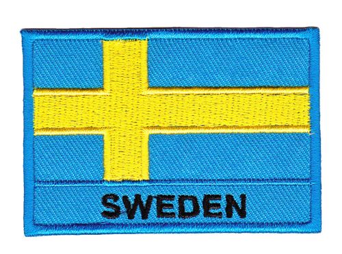 #aa91 Sweden Sweden Flag Patch Iron-On Application Patch Size 7.0 x 4.8 cm