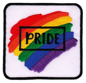 #ab33 Rainbow Pride Badge Iron-On Applique Patch Size 7.0 x 7.0 cm