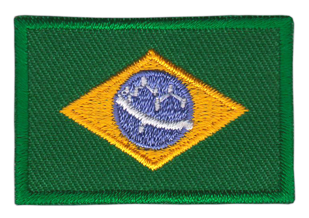 #bk33 Flag small Brazil patch iron-on application patch size 4.5 x 3.0 cm