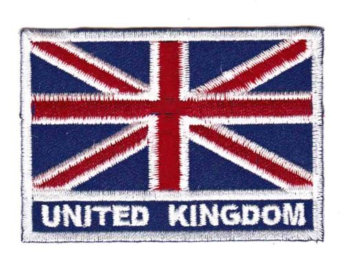 #ad99 United Kingdom Flagge Union Jack Aufnäher Applikation Bügelbild Patch Größe 7,0 x 4,8 cm