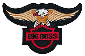 #as01 Big Boss Eagle Black Army Patch Iron-On Application Patch Size 12.6 x 8.0 cm
