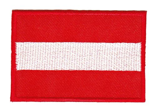 #ac44 Österreich Flagge Austria Aufnäher Patch Bügelbild Applikation Größe 7,0 x 4,8 cm