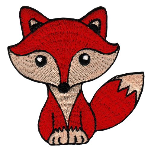 #ad22 Fuchs Rot Aufnäher Bügelbild Applikation Kinder Patch Flicken Größe 7,7 x 7,5 cm
