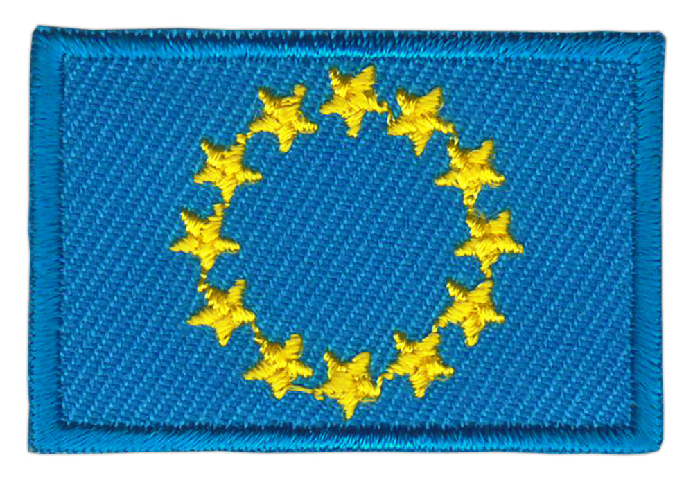 #bk20 Flagge klein EU Europa Aufnäher Bügelbild Applikation Aufbügler Patch Größe 4,5 x 3,0 cm