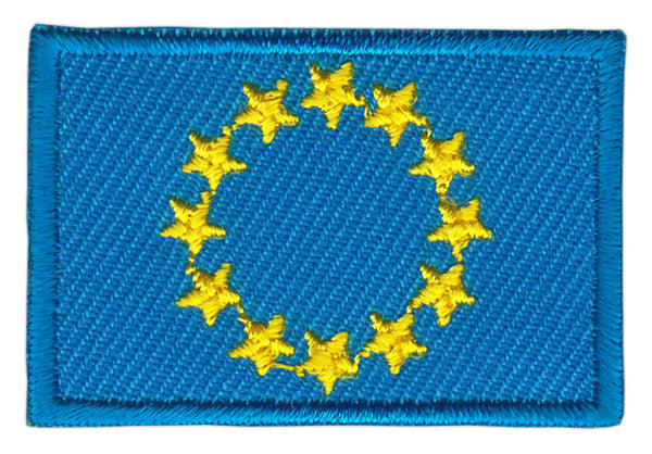 #bk20 Flagge klein EU Europa Aufnäher Bügelbild Applikation Aufbügler Patch Größe 4,5 x 3,0 cm