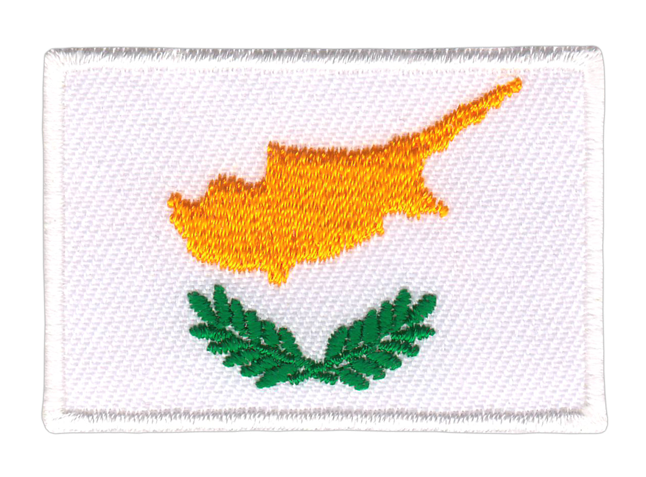 #ac77 Cyprus Flag Patch Iron-On Application Size 4.7 x 3.3 cm