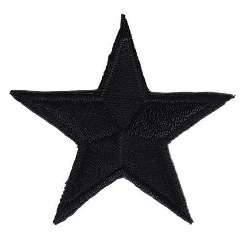 #aa24 Kleiner Nautischer Stern Schwarz Aufnäher Bügelbild Applikation Patch Größe 4,5 x 4,5 cm