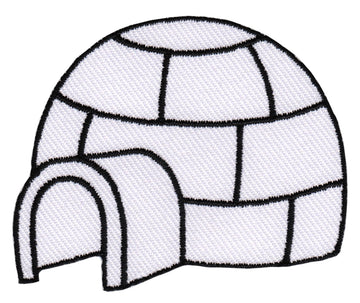 #ae27 Iglu Weiß Eskimo Aufnäher Bügelbild Applikation Patch Größe 5,6 x 4,7 cm