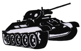 #ab44 Gestickter Panzer Militär Fahrzeug Aufnäher Bügelbild Applikation Patch Größe 10,0 x 5,7 cm