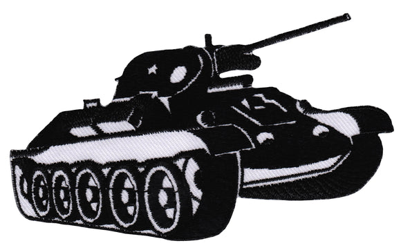 #ab44 Gestickter Panzer Militär Fahrzeug Aufnäher Bügelbild Applikation Patch Größe 10,0 x 5,7 cm