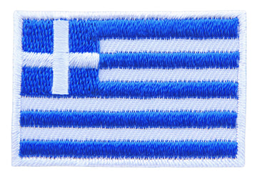 #bk17 Flag small Greece patch iron-on application patch size 4.5 x 3.0 cm